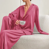 Pyjama élégant en pure soie pour femme - Confort luxueux